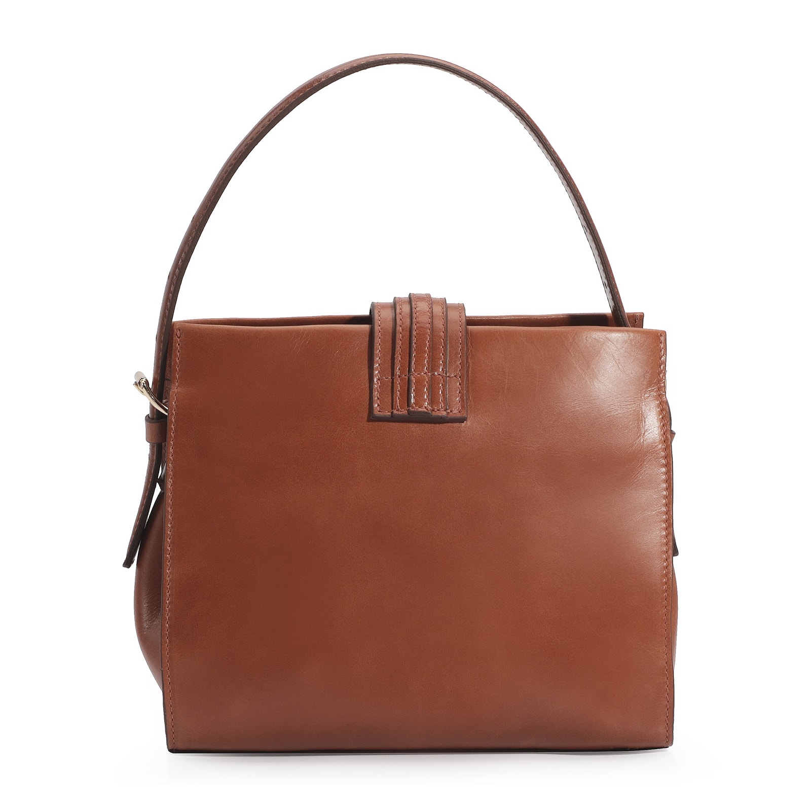 Bolsa De Mão Couro Caramelo