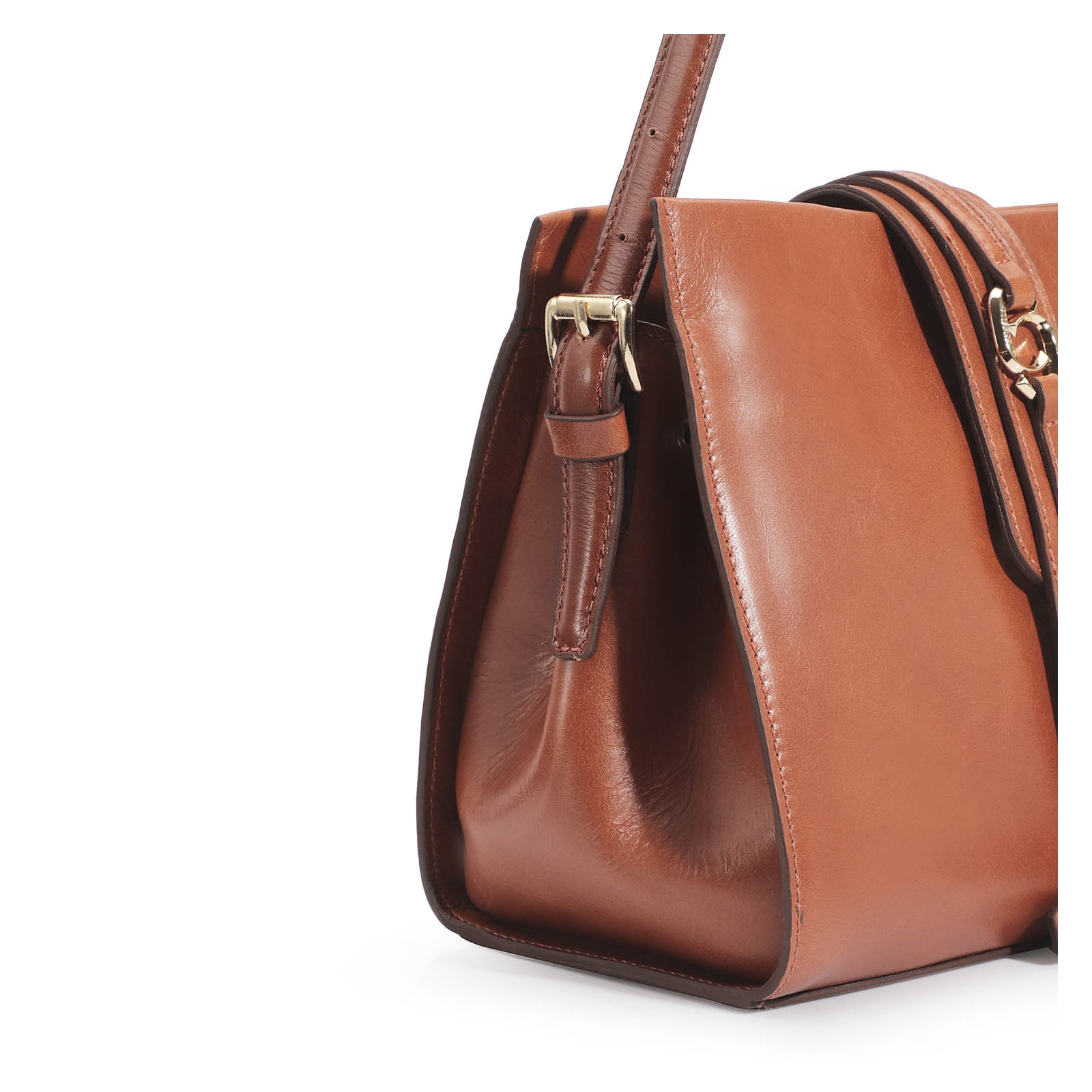 Bolsa De Mão Couro Caramelo