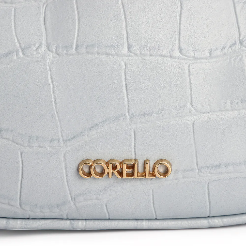 Bolsa De Mão Couro Croco Azul - imagem 6