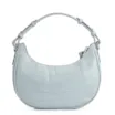 Bolsa De Mão Couro Croco Azul - imagem 3