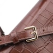 Bolsa De Mão Couro Croco Marrom - imagem 6