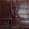 Bolsa De Mão Couro Croco Marrom - imagem 5