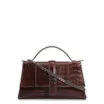 Bolsa De Mão Couro Croco Marrom - imagem 1