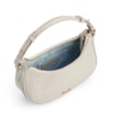 Bolsa De Mão Couro Croco Off White - imagem 5