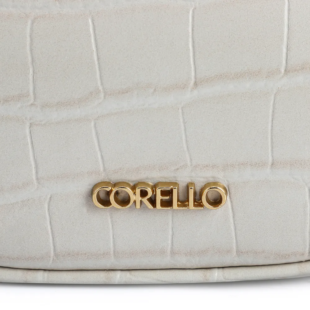 Bolsa De Mão Couro Croco Off White - imagem 7