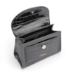 Bolsa De Mão Couro Croco Preto - imagem 4