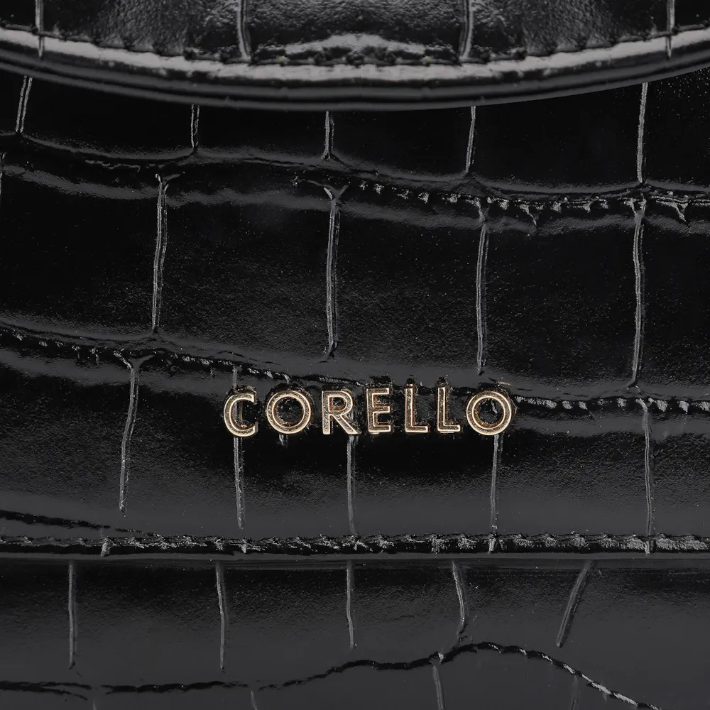 Bolsa De Mão Couro Croco Preto - imagem 6