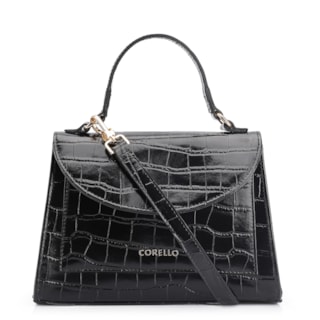 Couro Croco Preto