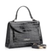 Bolsa De Mão Couro Croco Preto - imagem 2