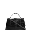 Bolsa De Mão Couro Croco Preto - imagem 1