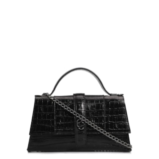Couro Croco Preto