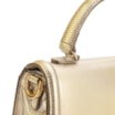 Bolsa De Mão Couro Dourado - imagem 5