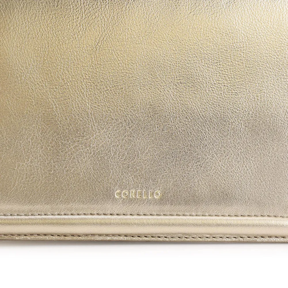 Bolsa De Mão Couro Dourado - imagem 6