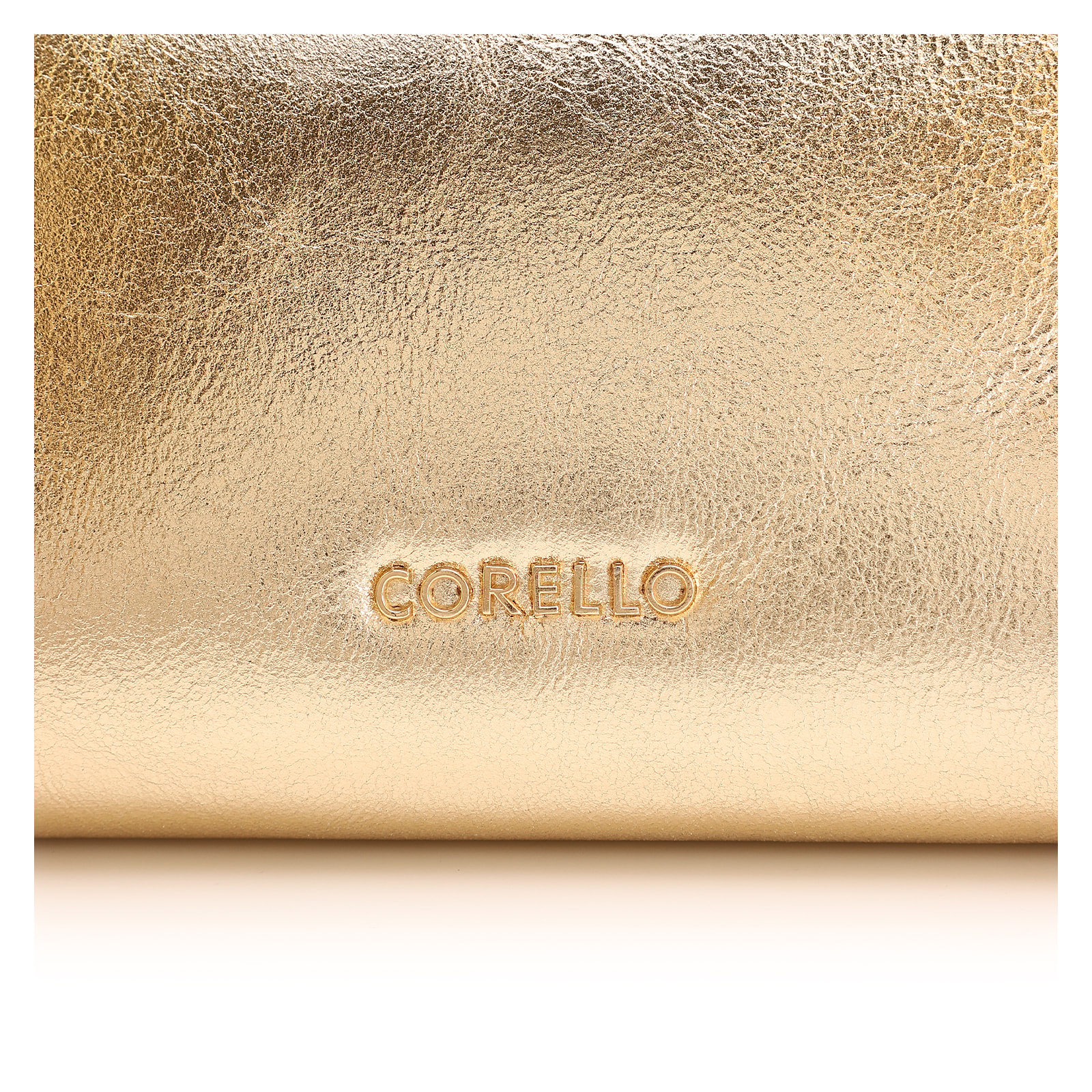 Bolsa De Mão Couro Dourado