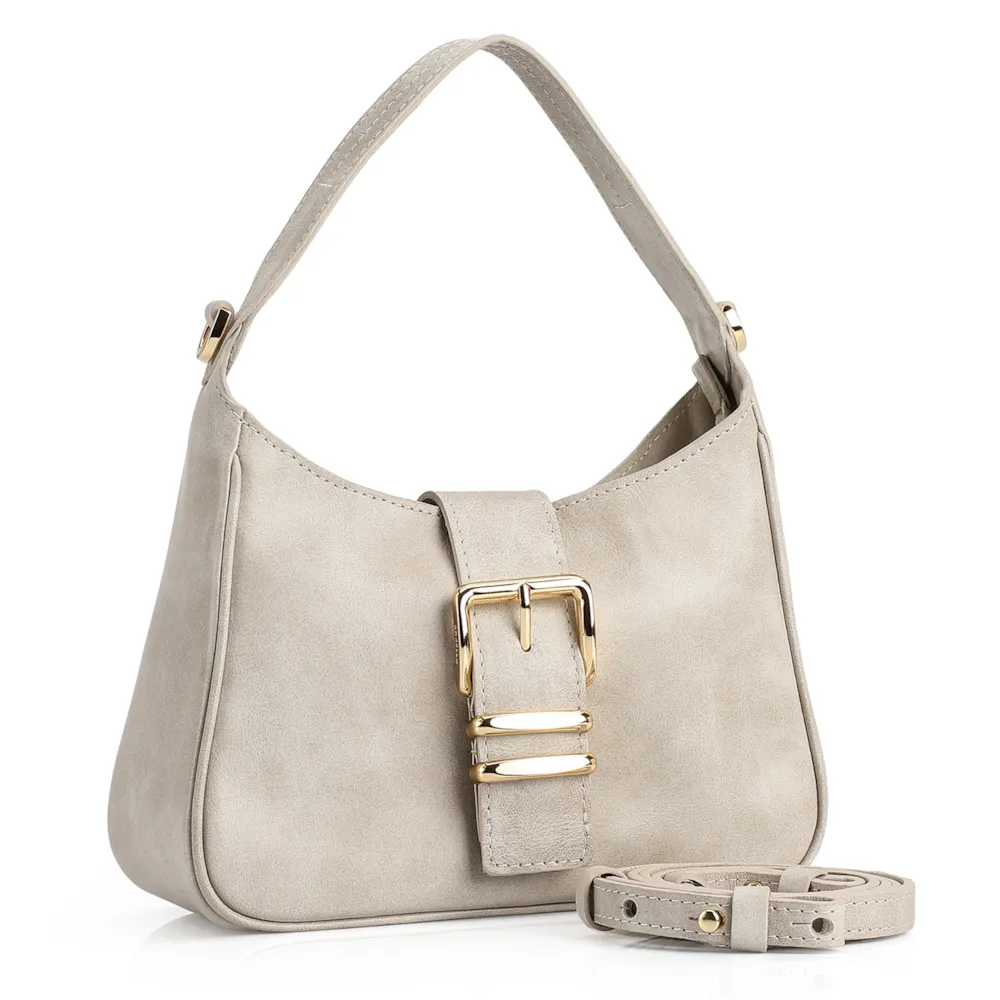 Bolsa De Mão Couro Estonado Off White - imagem 2