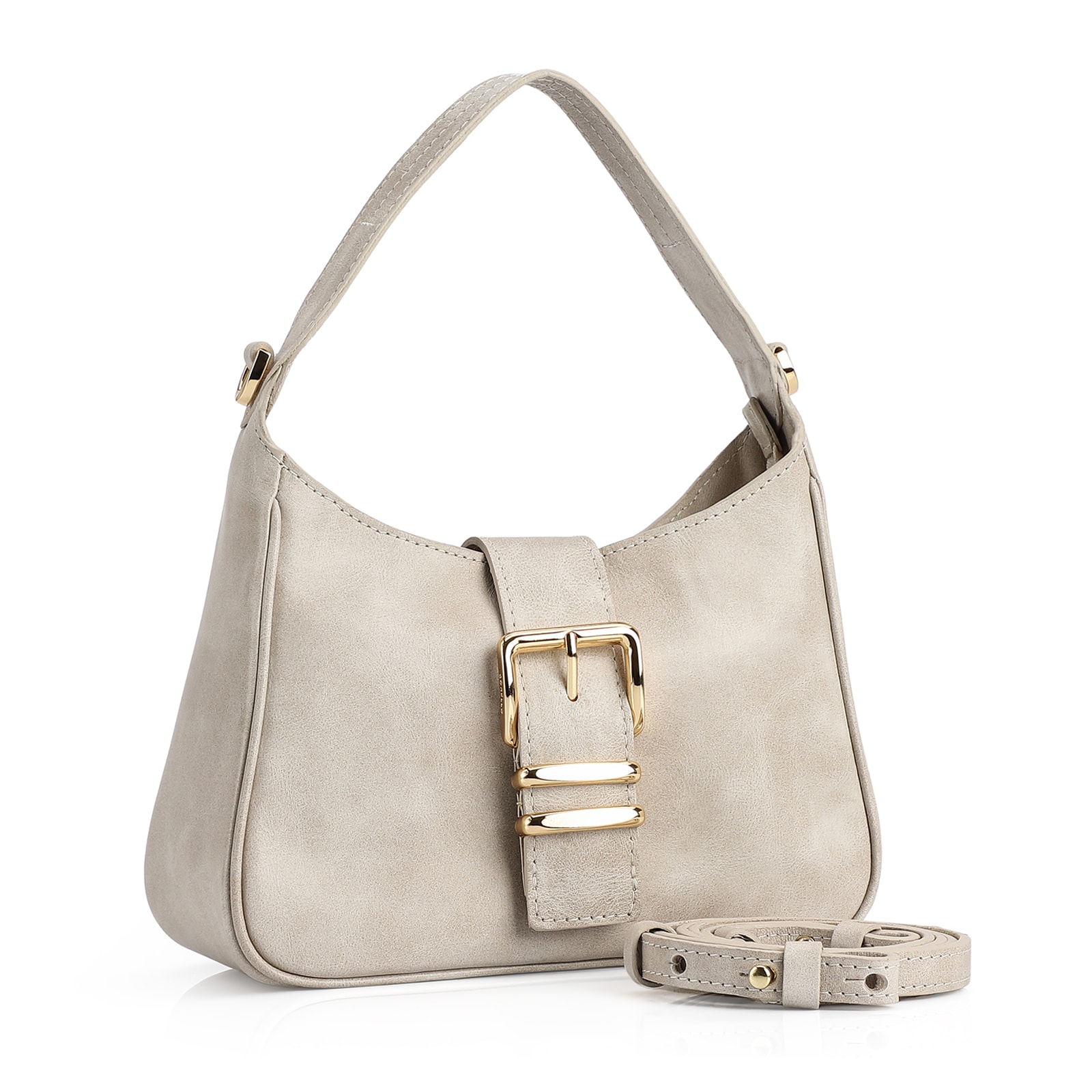 Bolsa De Mão Couro Estonado Off White