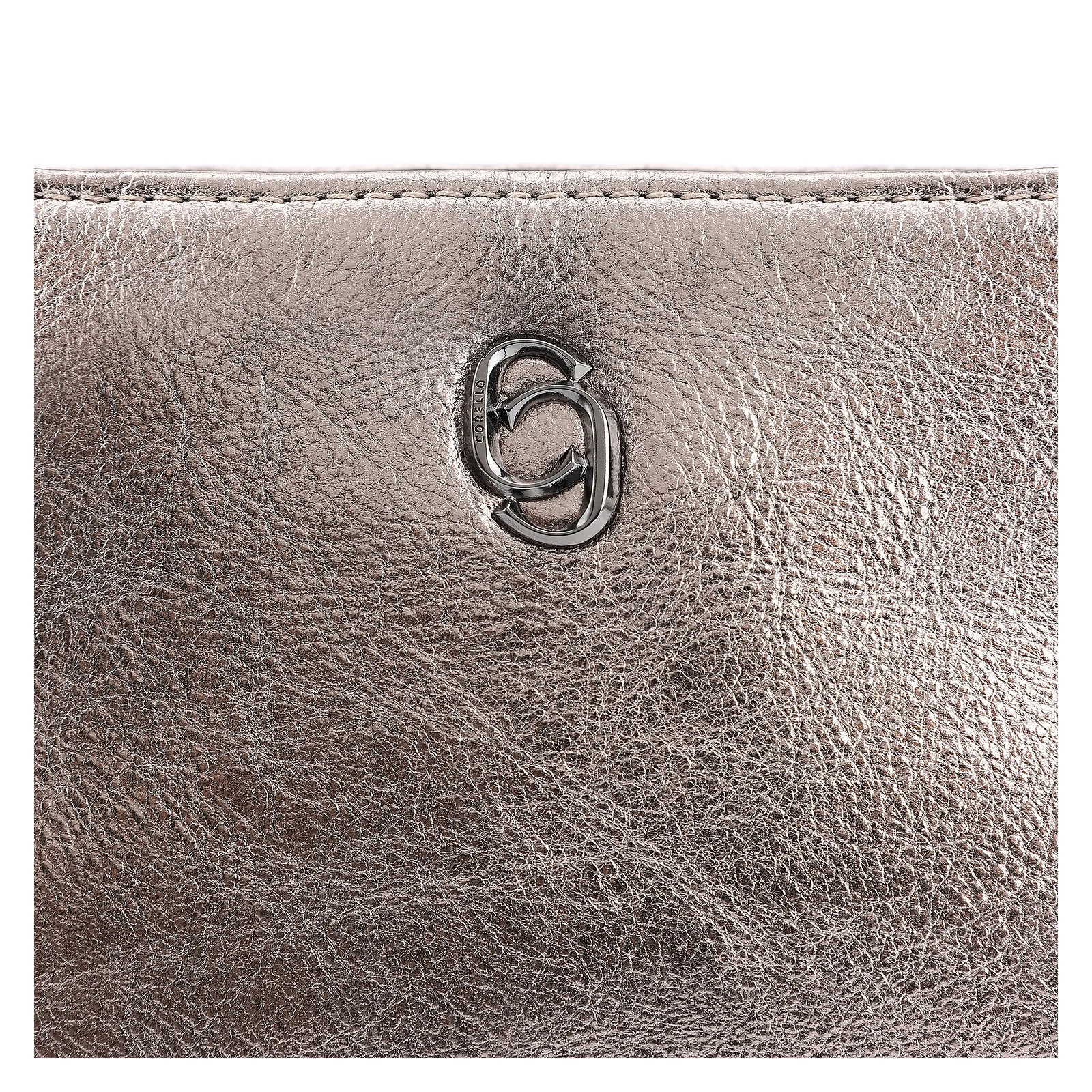 Bolsa De Mão Couro Estonado Prata