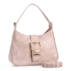 Bolsa De Mão Couro Estonado Rosa - imagem 2