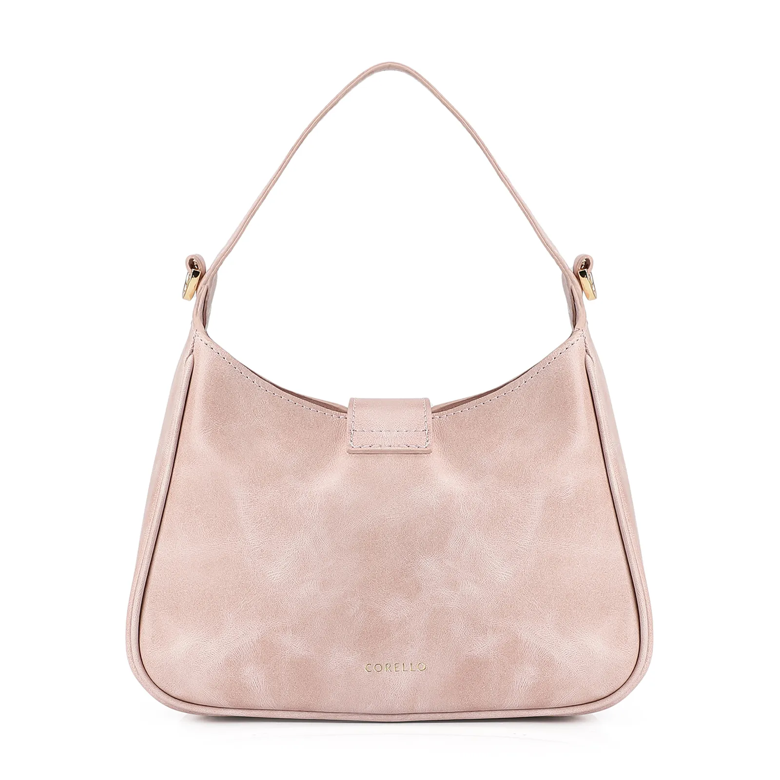 Bolsa De Mão Couro Estonado Rosa