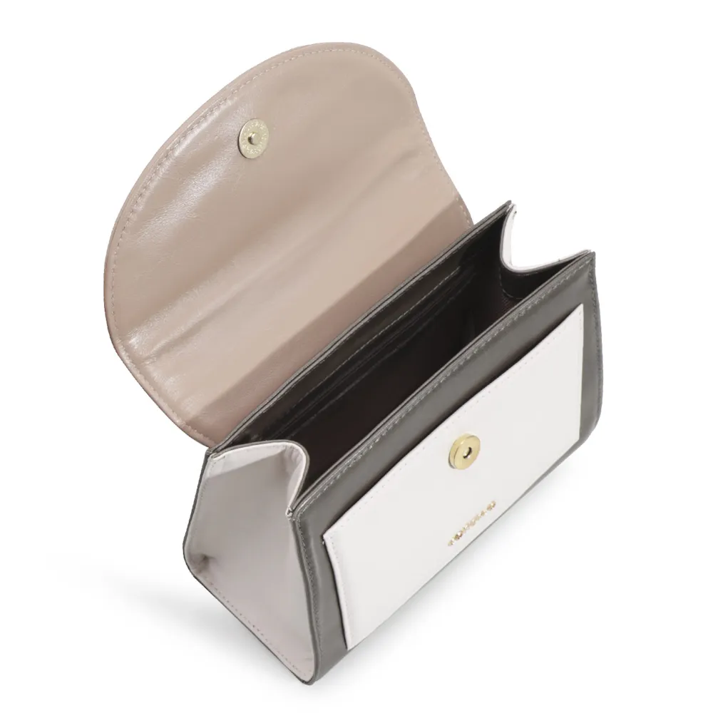 Bolsa De Mão Couro Kaki/Taupe/Nuvem - imagem 5