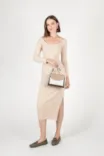 Bolsa De Mão Couro Kaki/Taupe/Nuvem - imagem 8