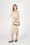 Bolsa De Mão Couro Kaki/Taupe/Nuvem - imagem 8