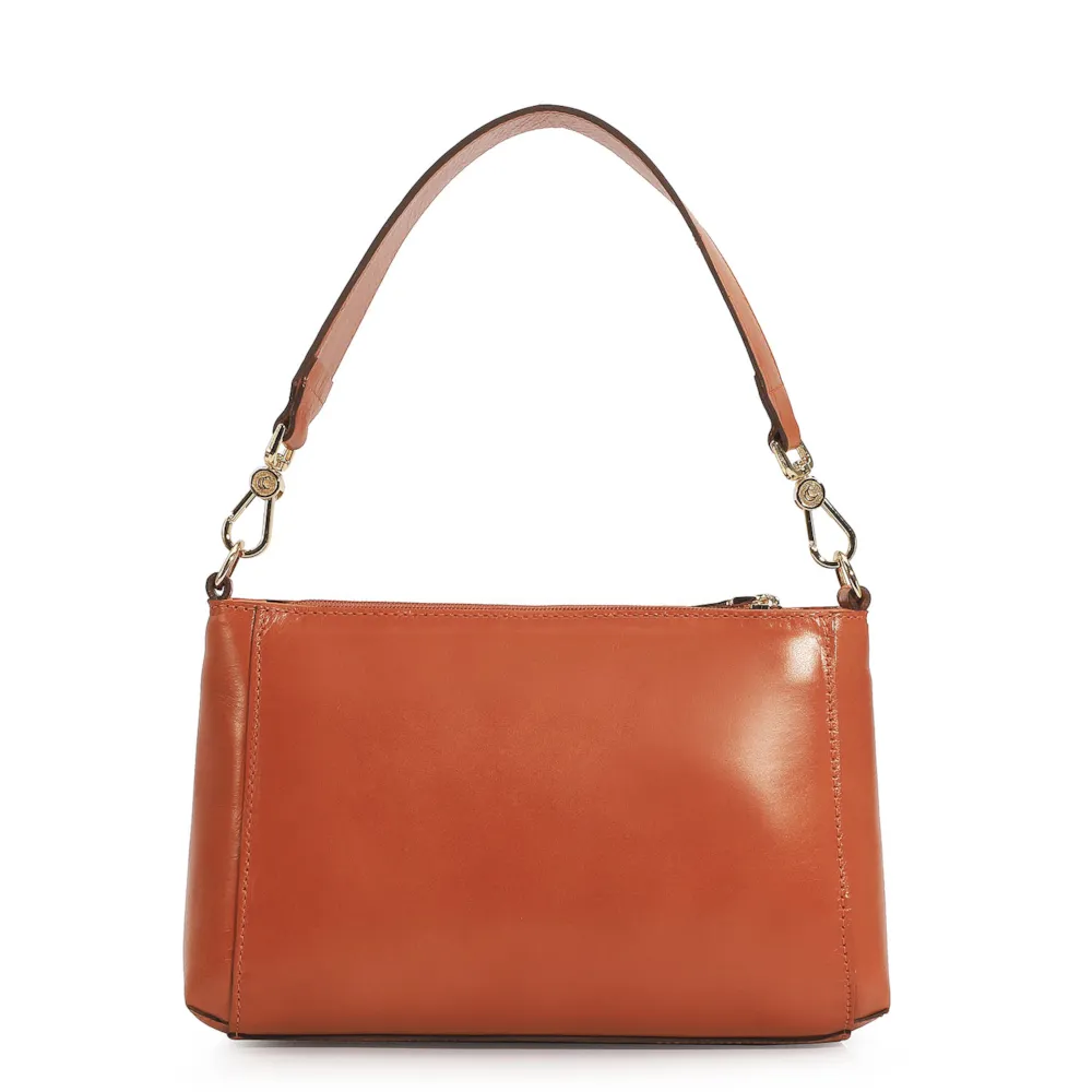 Bolsa De Mão Couro Laranja - imagem 3