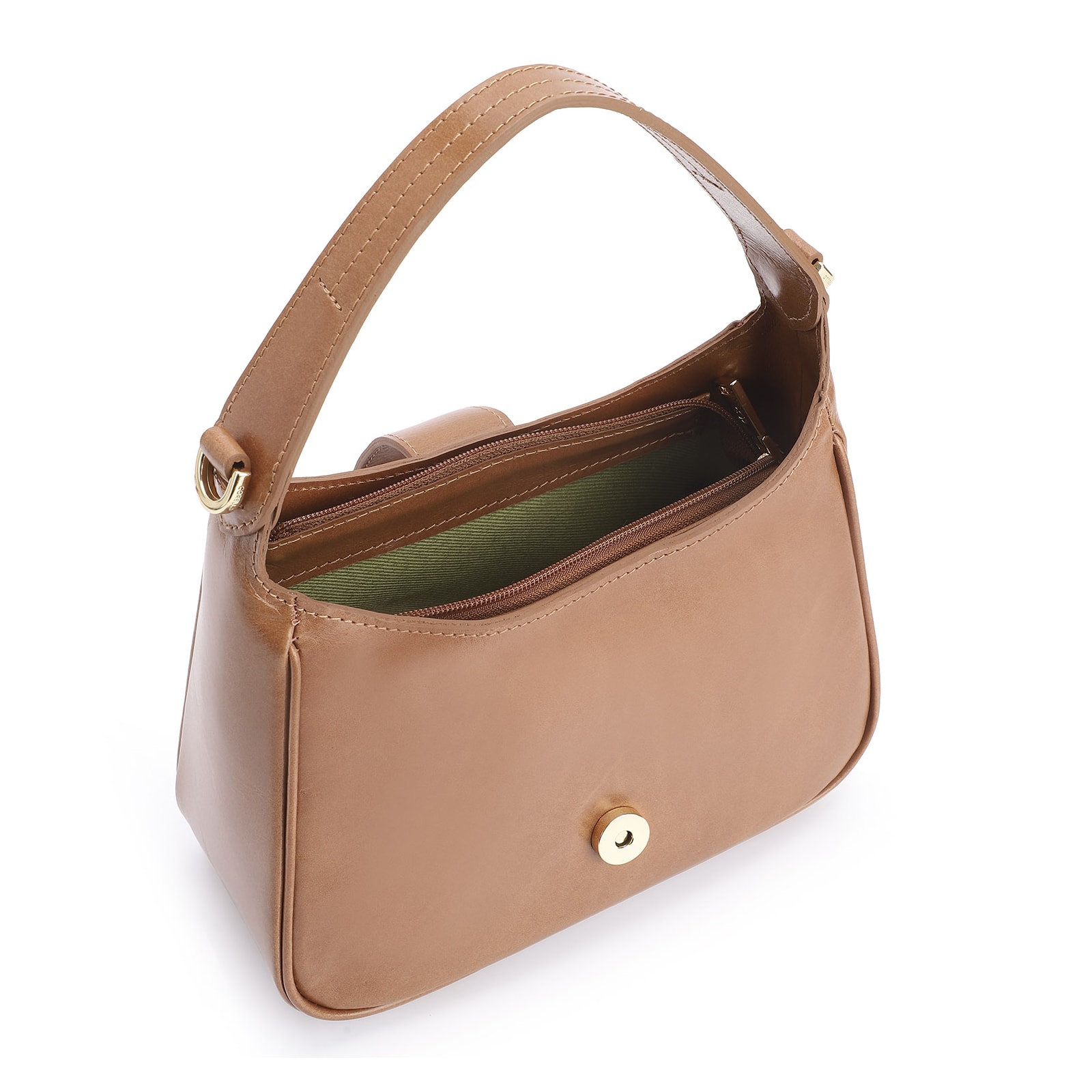 Bolsa De Mão Couro Marrom