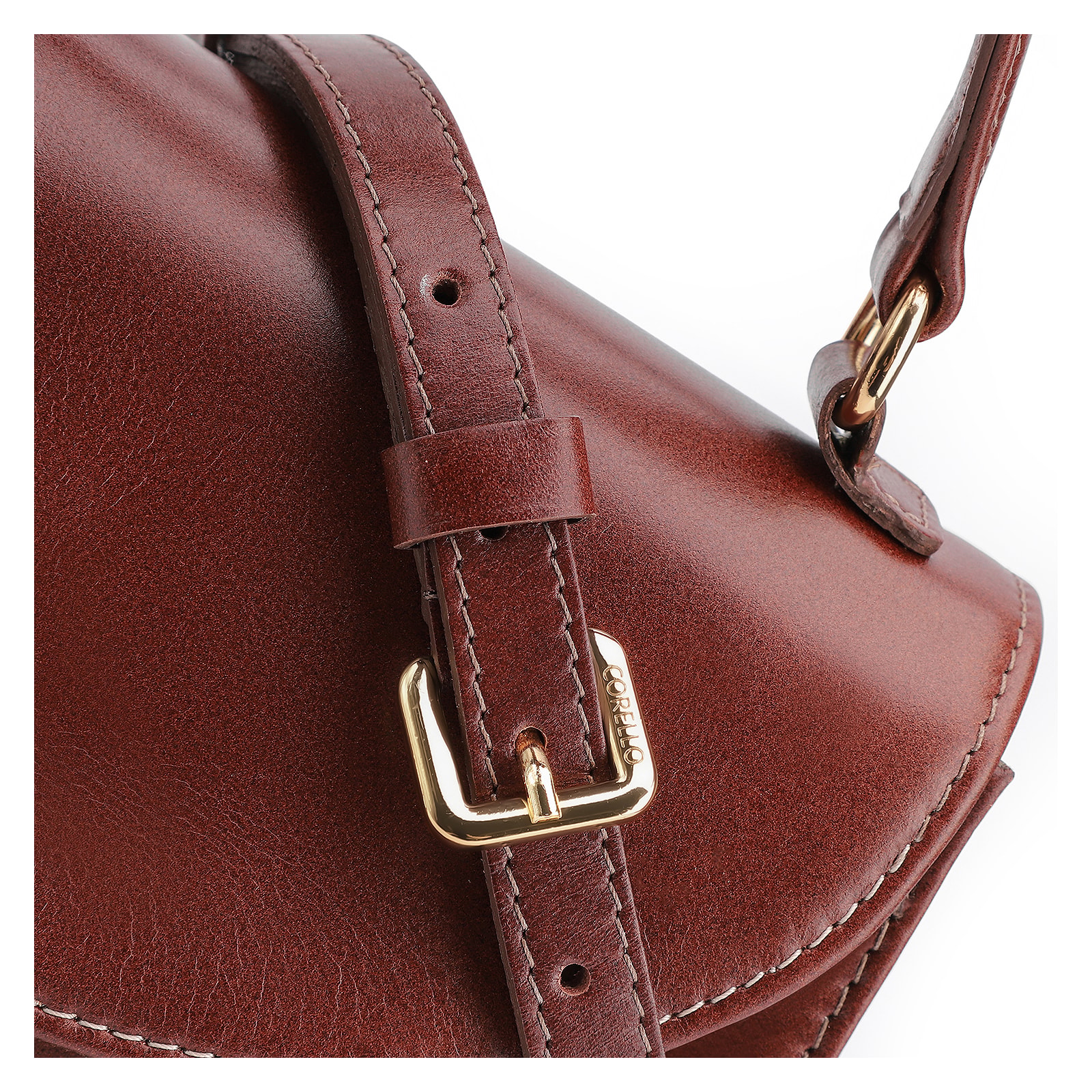 Bolsa De Mão Couro Marrom