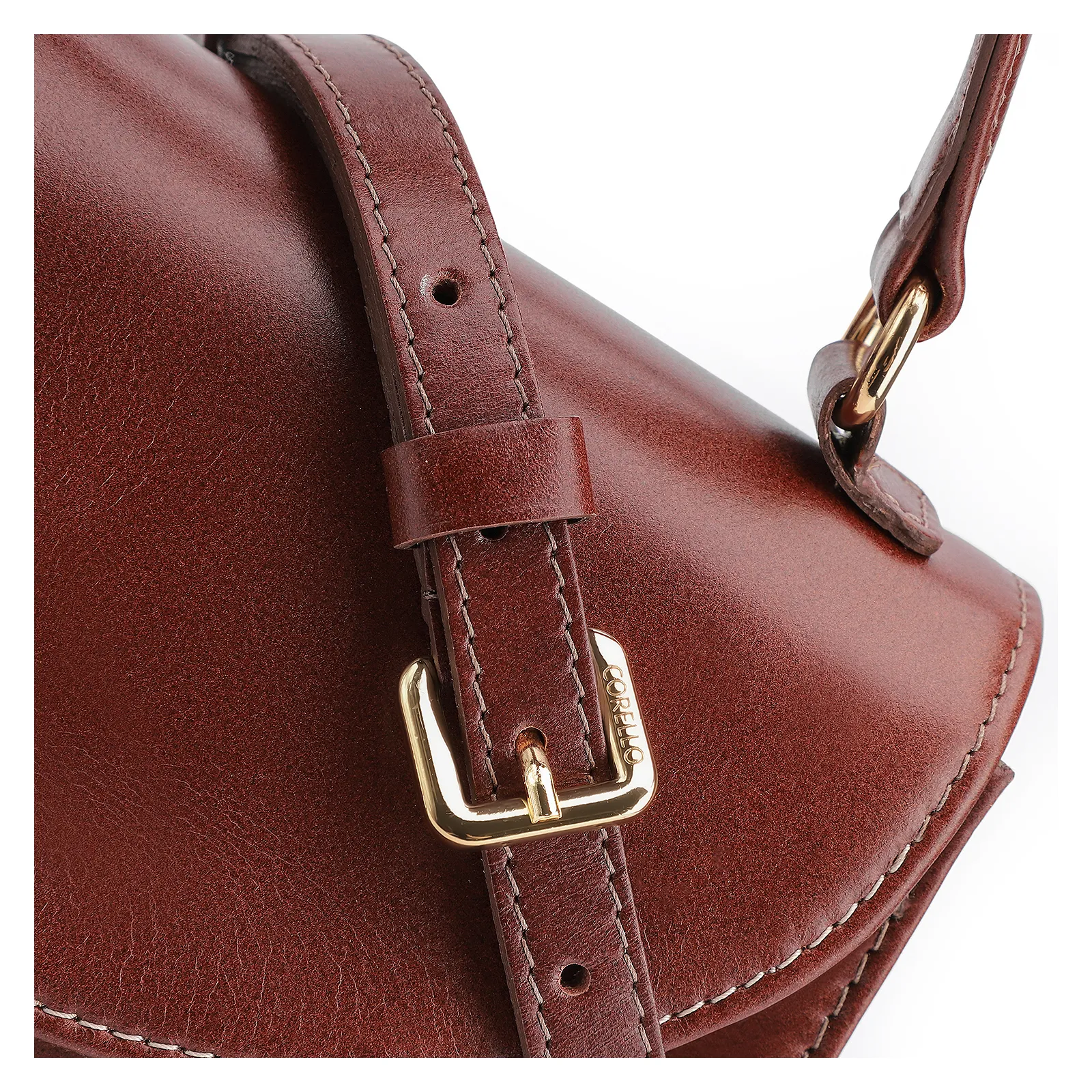 Bolsa De Mão Couro Marrom