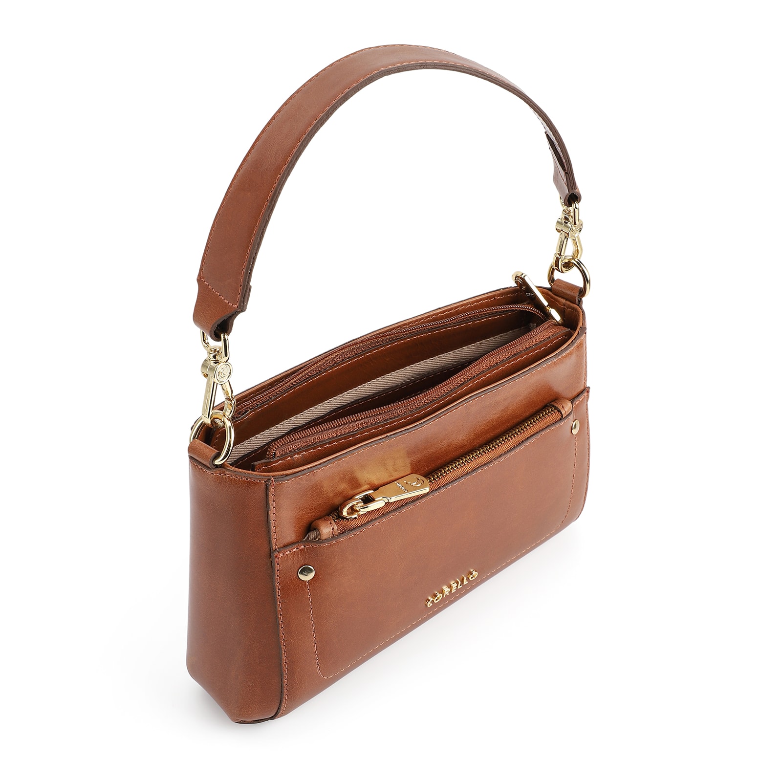Bolsa De Mão Couro Marrom