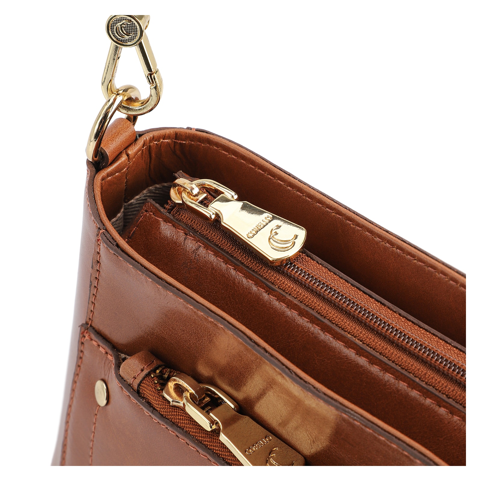 Bolsa De Mão Couro Marrom