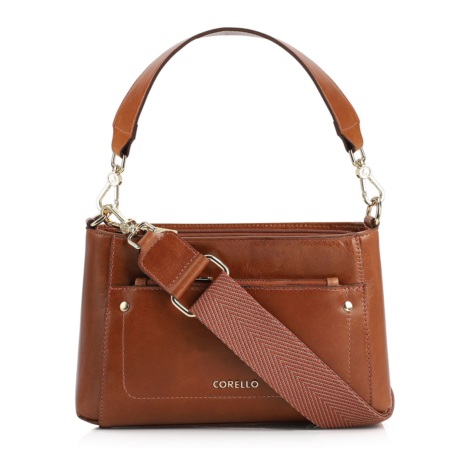 Bolsa De Mão Couro Marrom