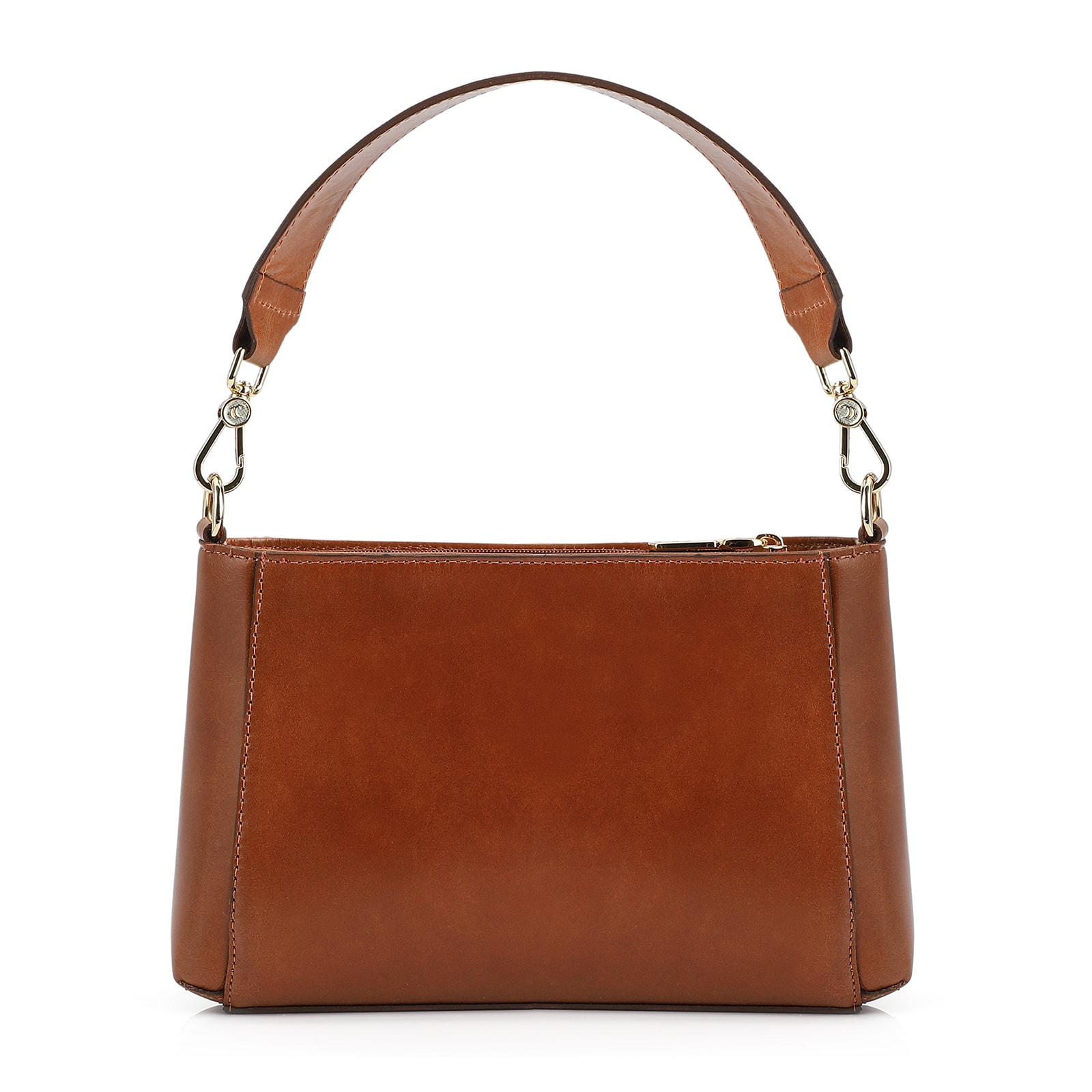 Bolsa De Mão Couro Marrom