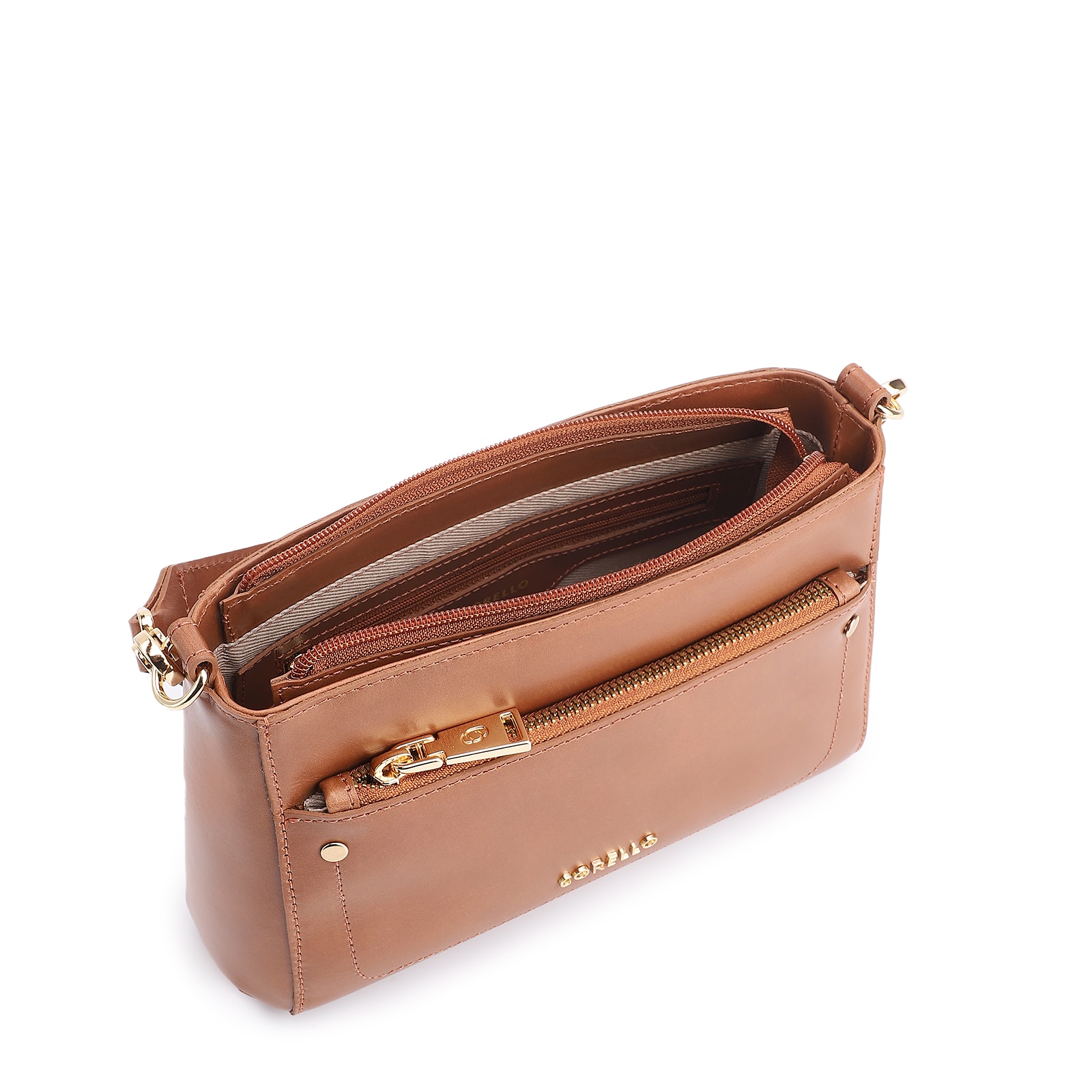 Bolsa De Mão Couro Marrom