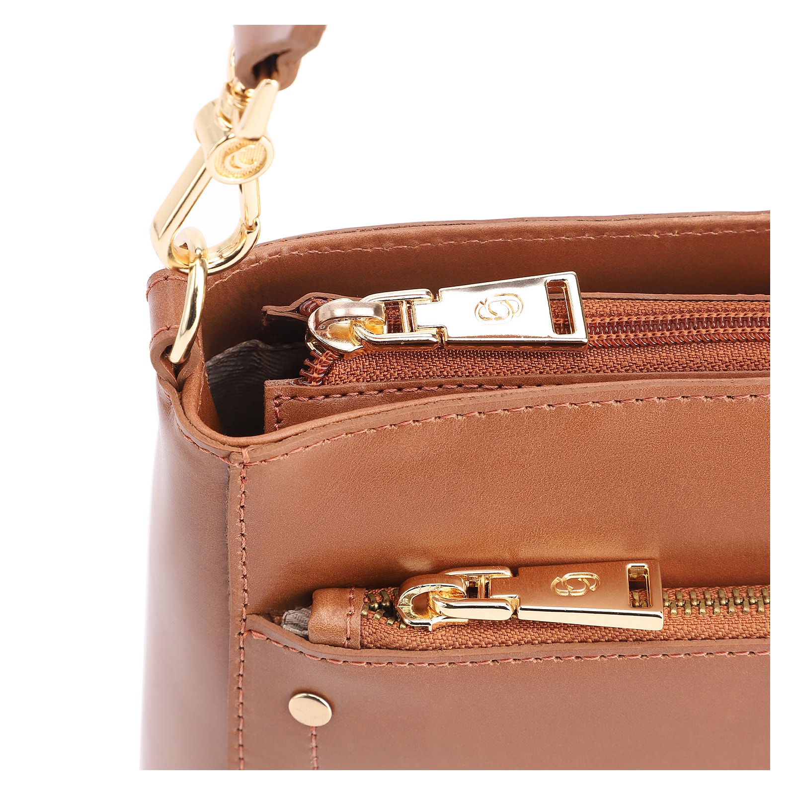 Bolsa De Mão Couro Marrom