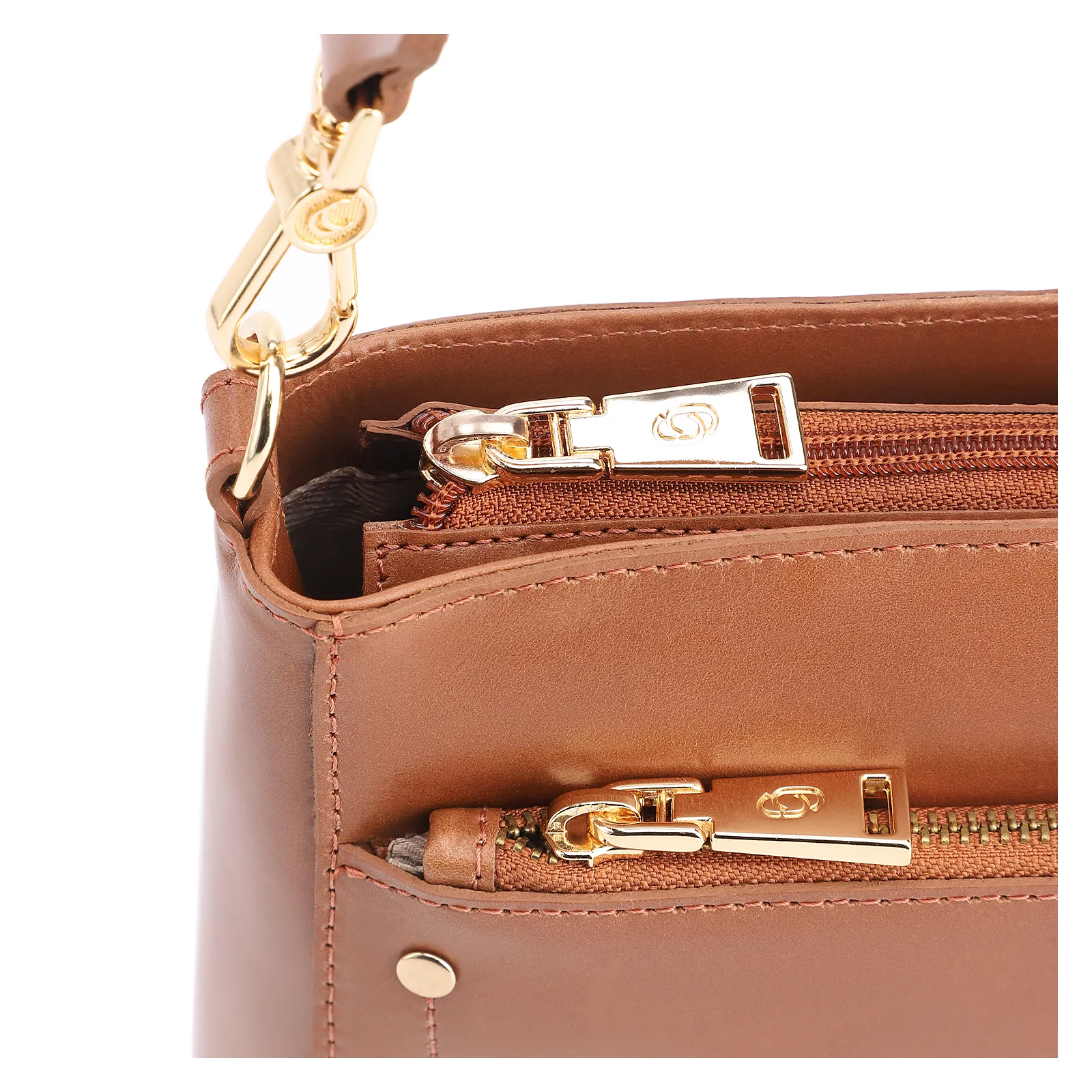 Bolsa De Mão Couro Marrom