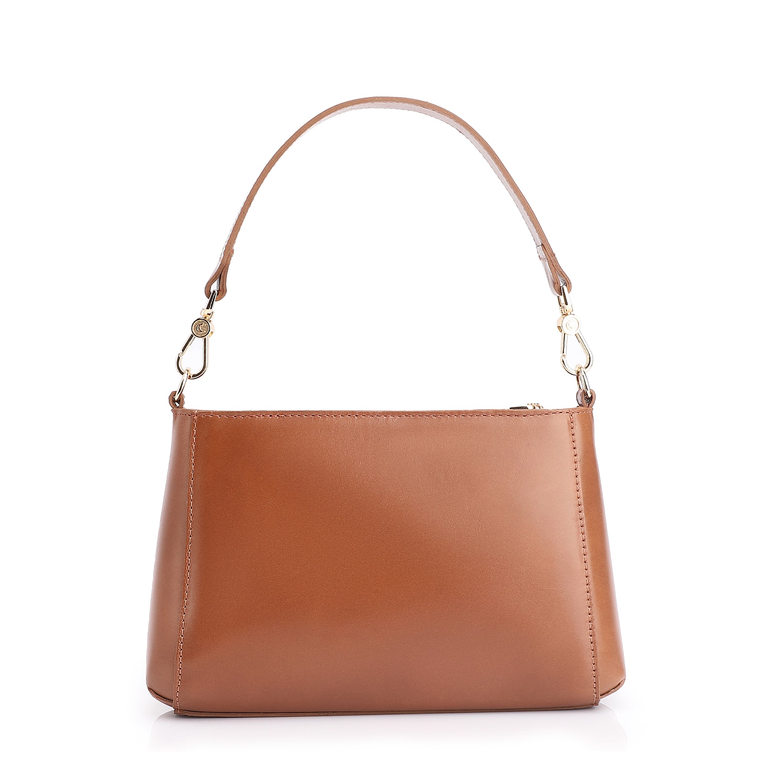 Bolsa De Mão Couro Marrom