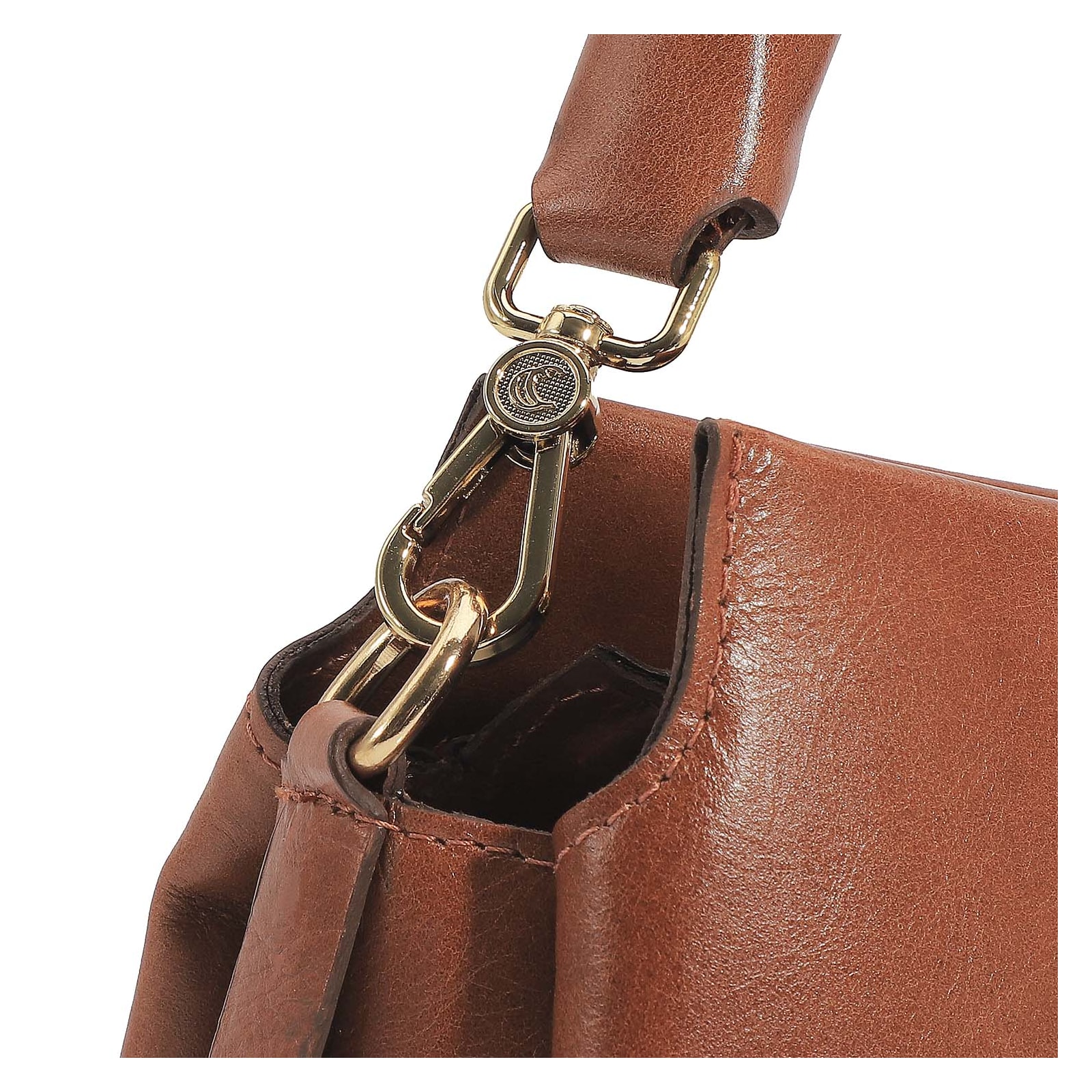 Bolsa De Mão Couro Marrom