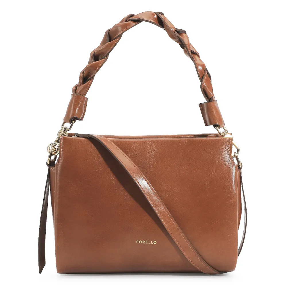 Bolsa De Mão Couro Marrom