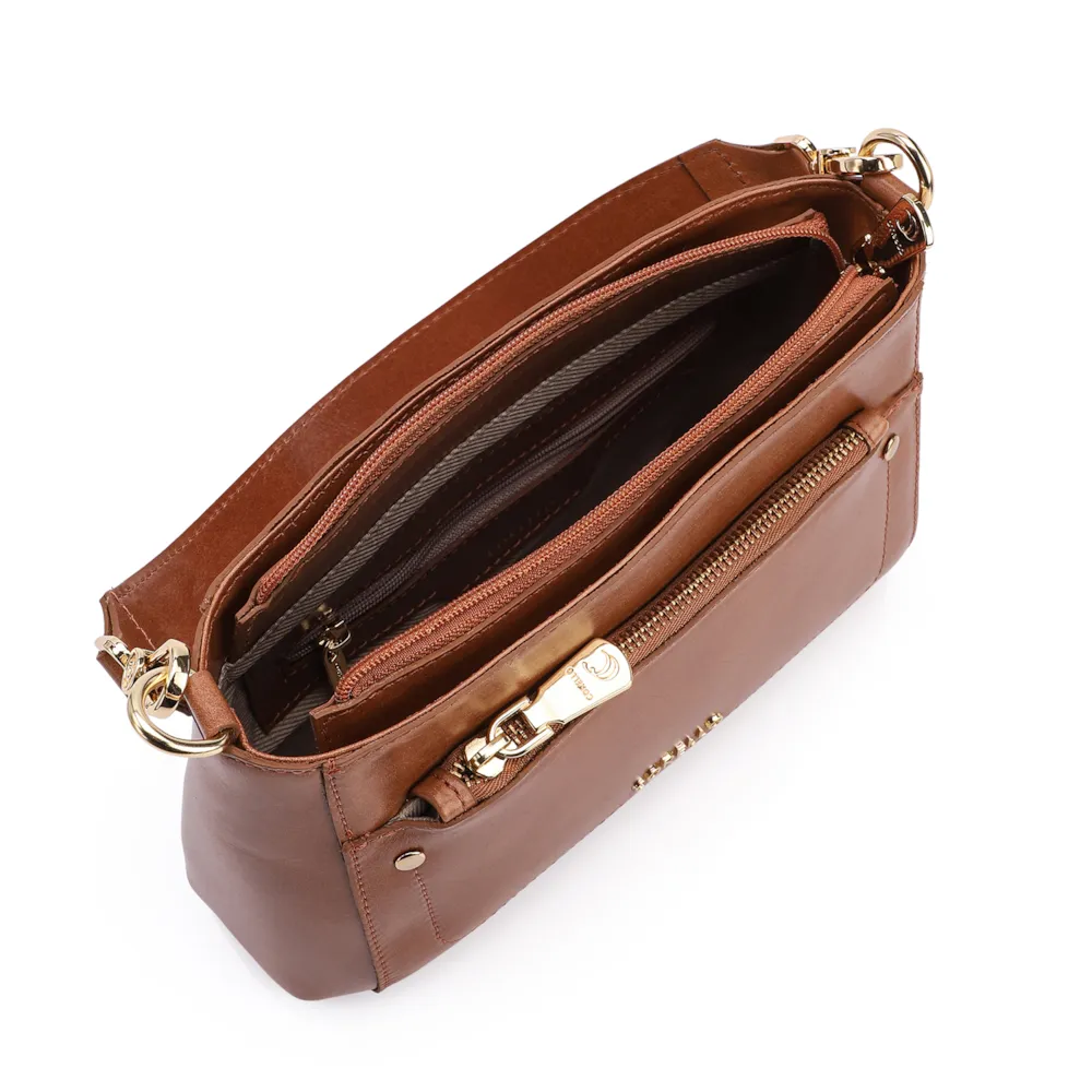 Bolsa De Mão Couro Marrom - imagem 4