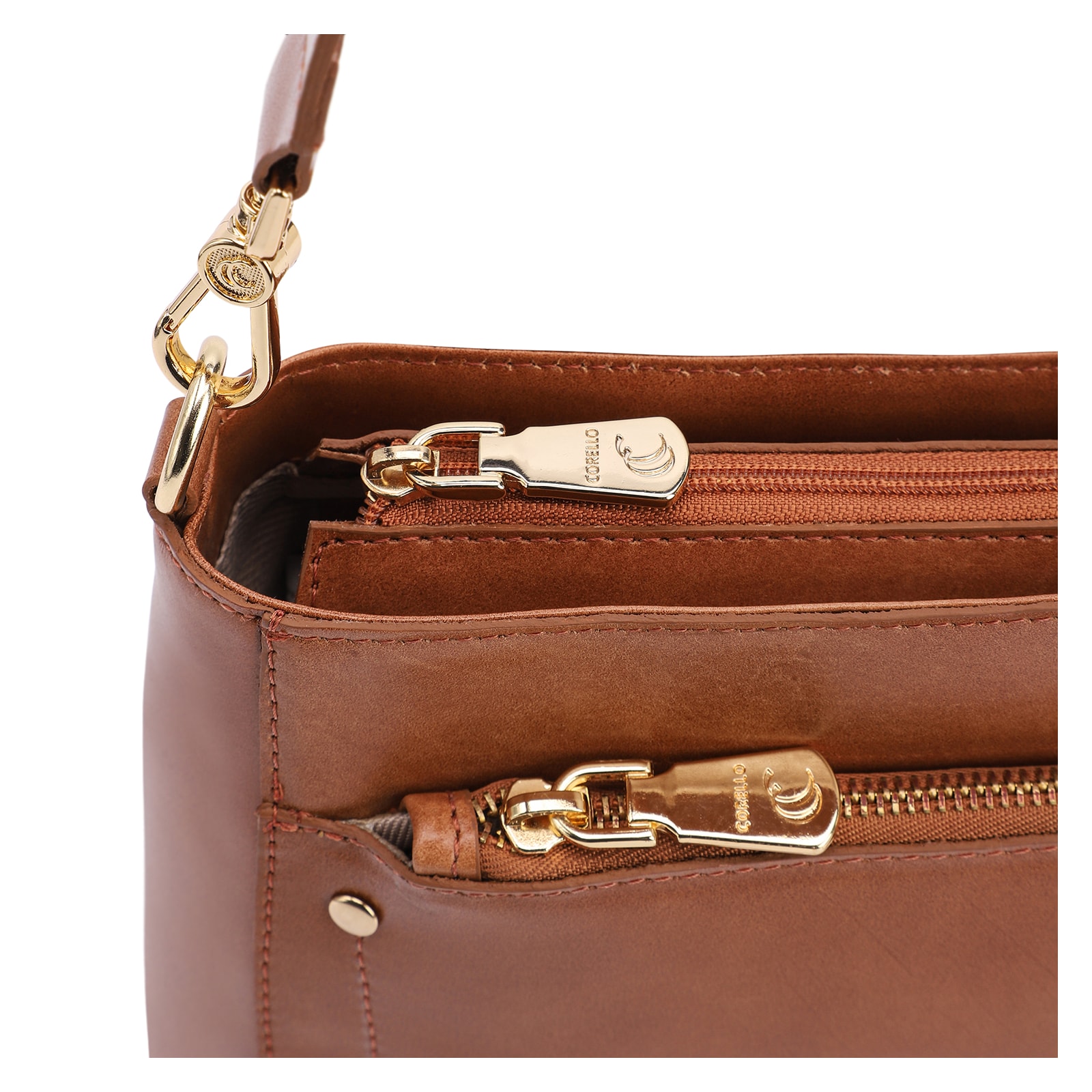 Bolsa De Mão Couro Marrom