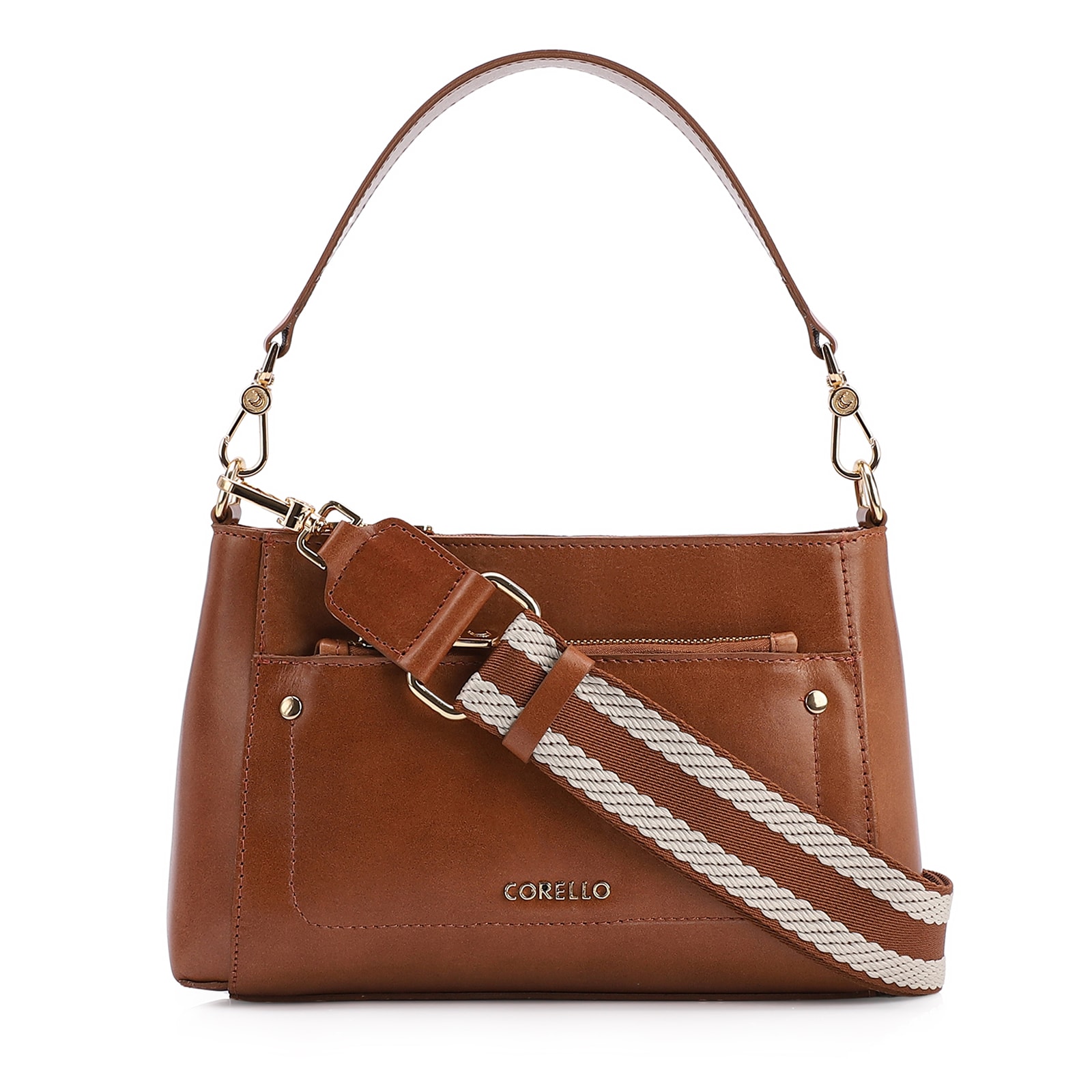 Bolsa De Mão Couro Marrom