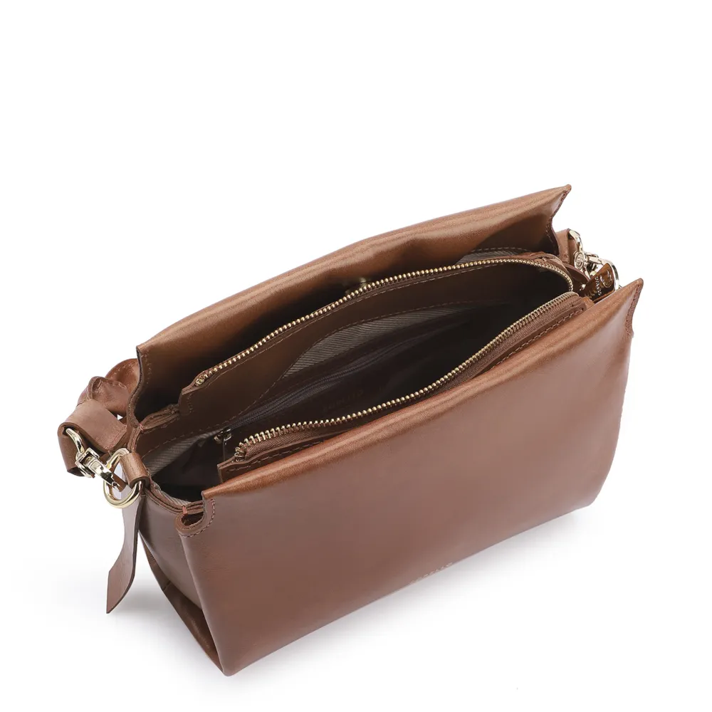 Bolsa De Mão Couro Marrom - imagem 4