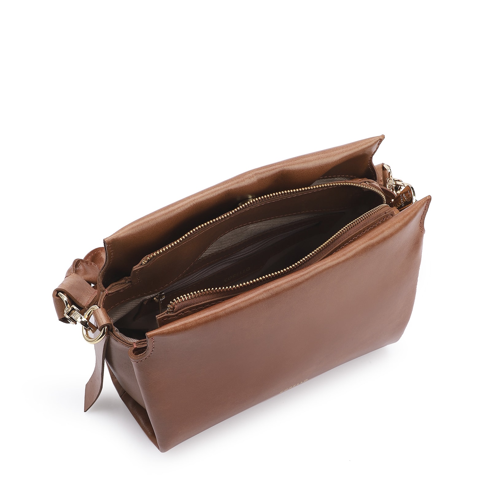 Bolsa De Mão Couro Marrom