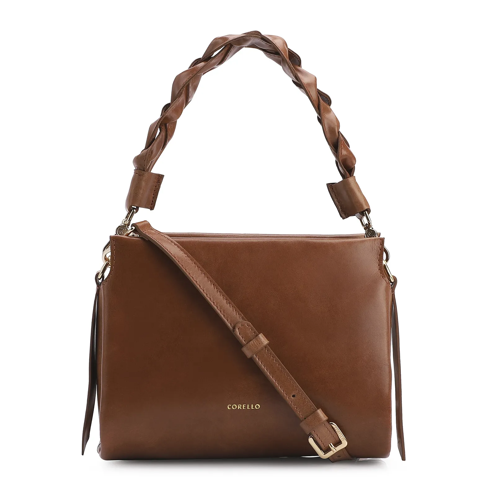 Bolsa De Mão Couro Marrom
