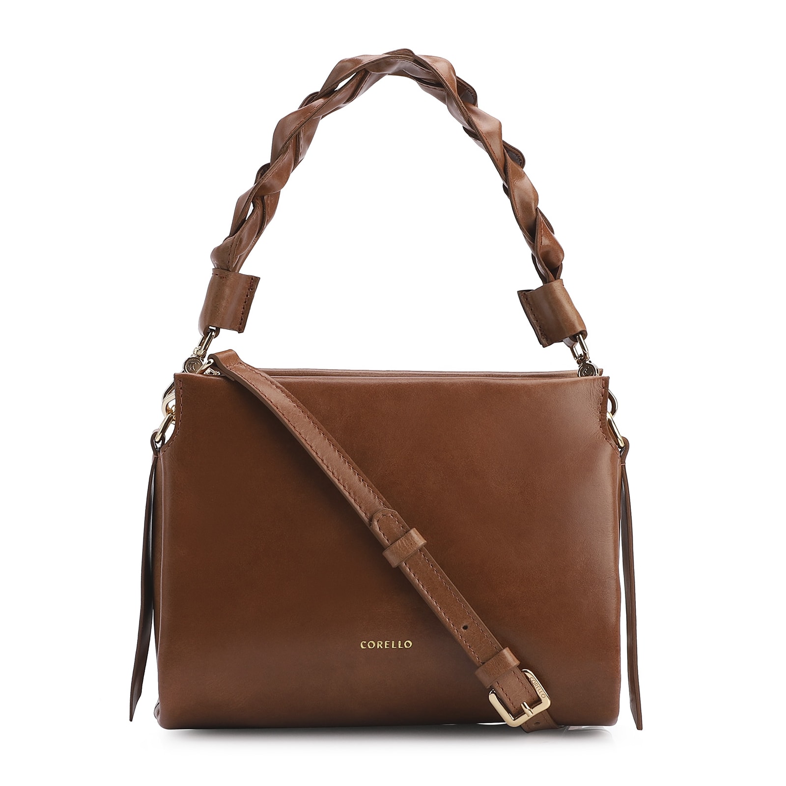 Bolsa De Mão Couro Marrom