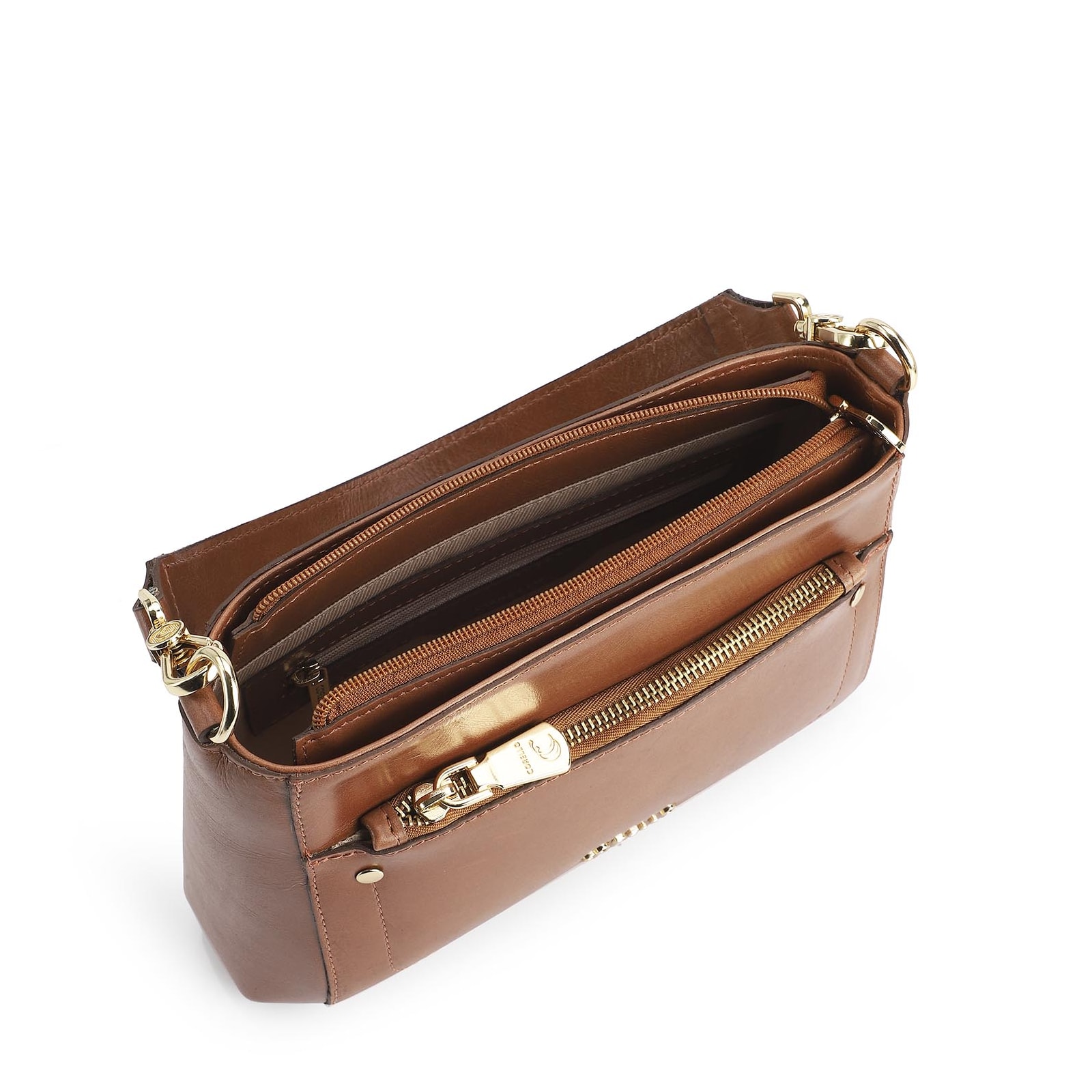 Bolsa De Mão Couro Marrom