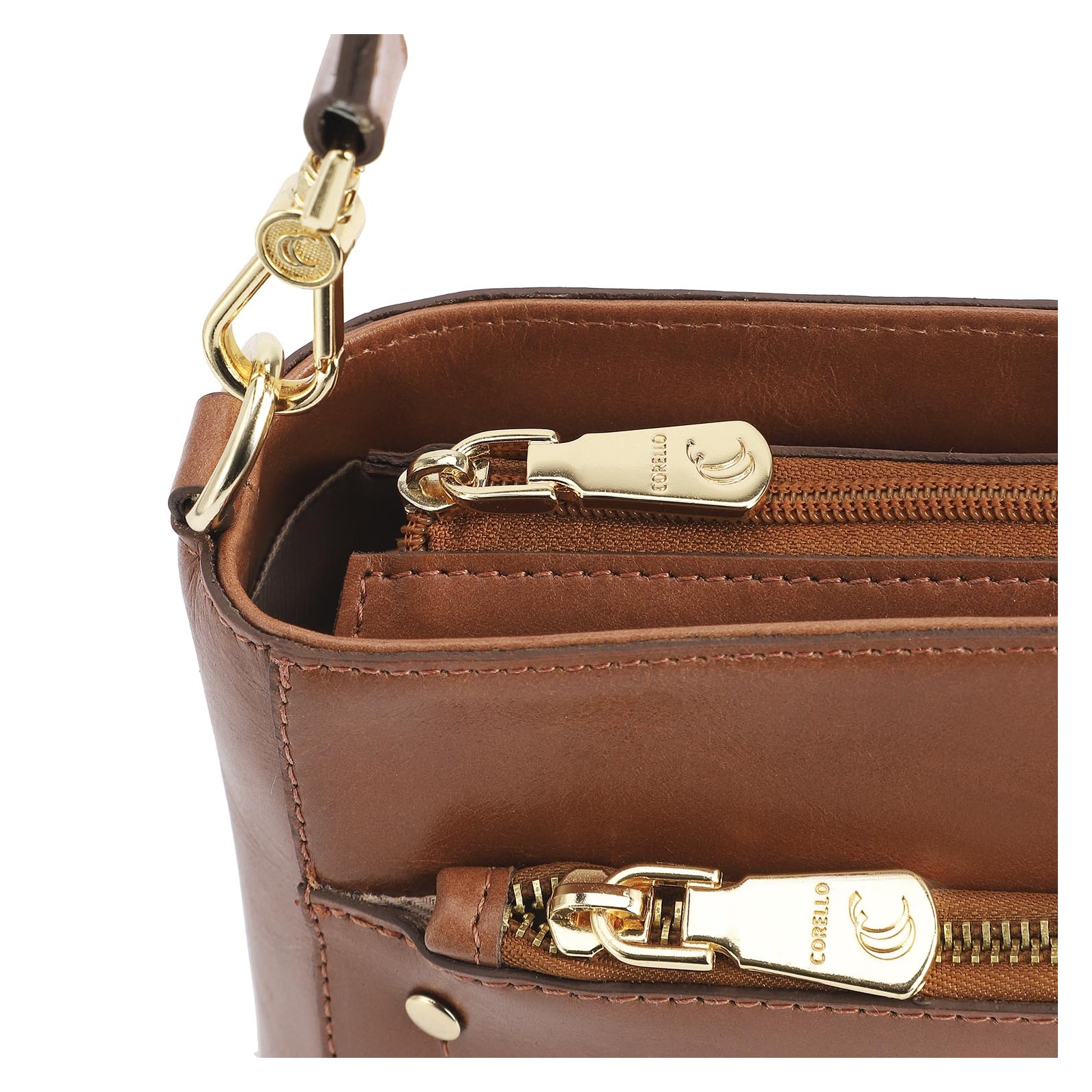 Bolsa De Mão Couro Marrom