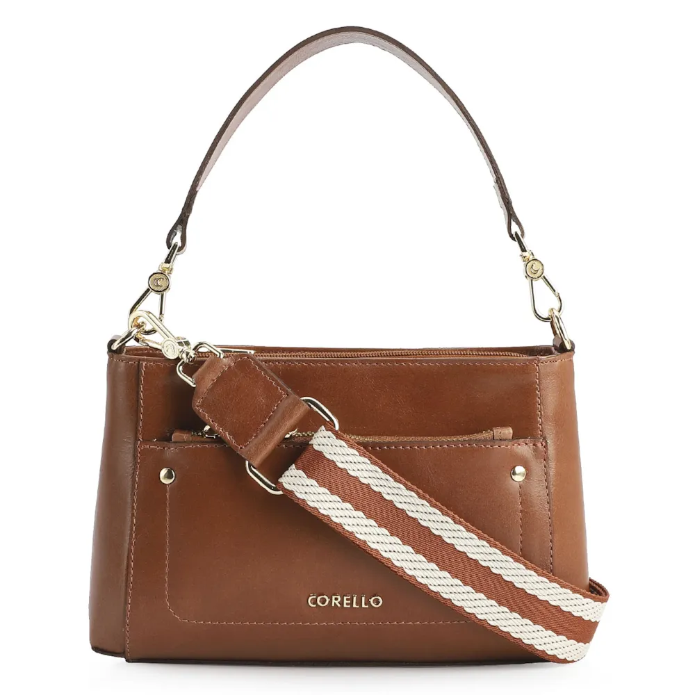 Bolsa De Mão Couro Marrom